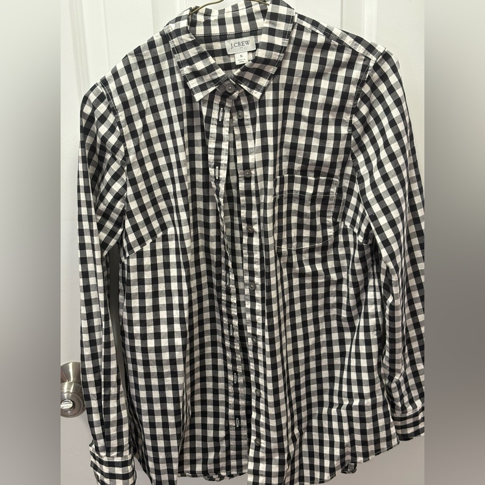 JCREW classic gingham button down